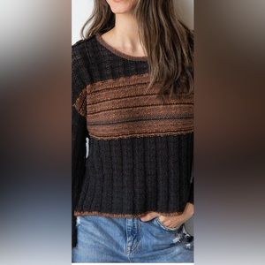 Monterey Tape Yarn Sweater -Black